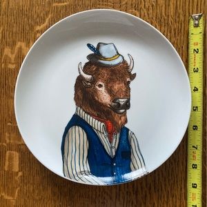 West Elm Dapper Animal Plate - Water Buffalo